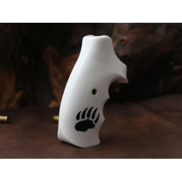 Smith Wesson .460 .500 X Frame Roundbutt TAC Grips White PMMA / Acrylic